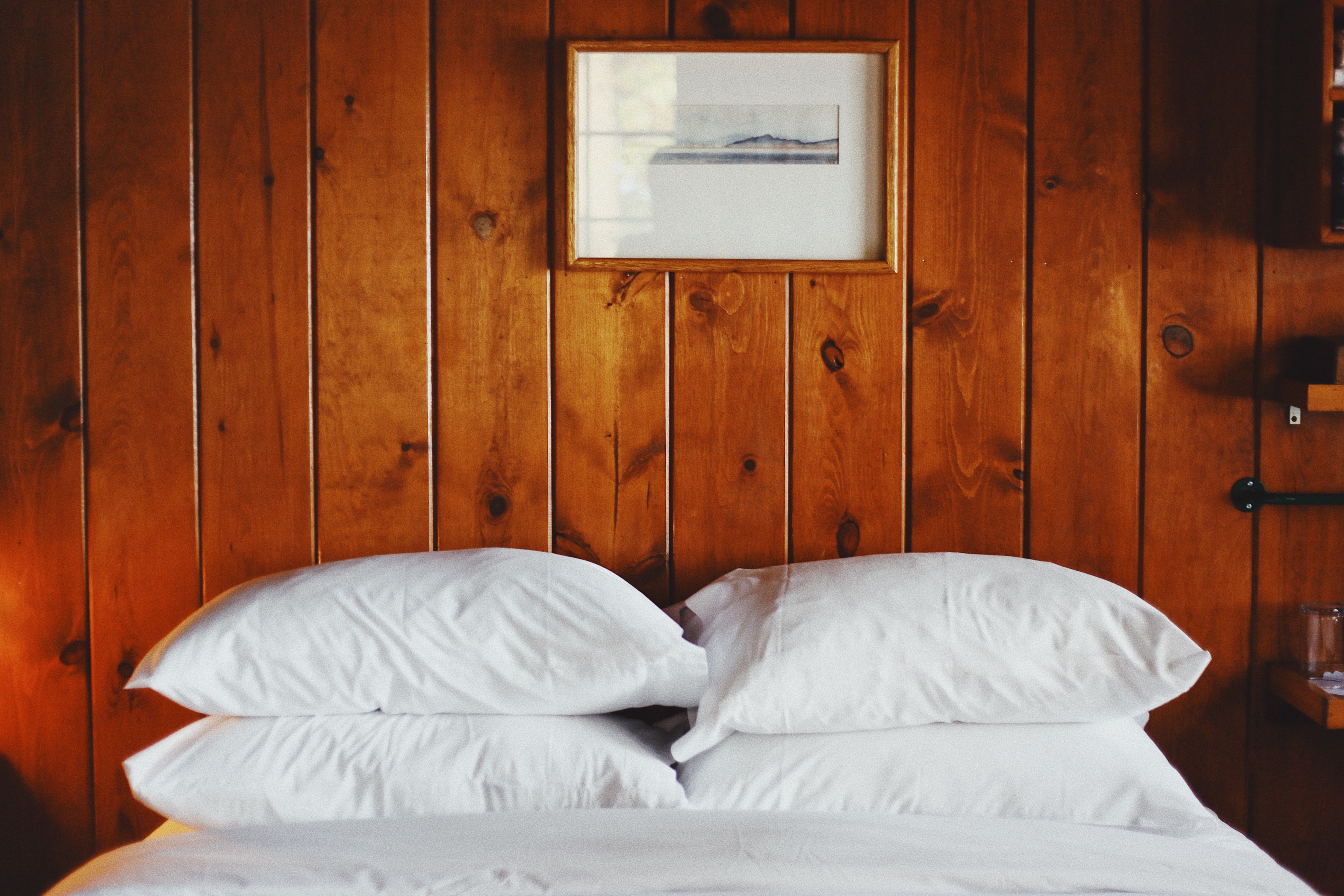 A luxurious bed in our yurts cabin