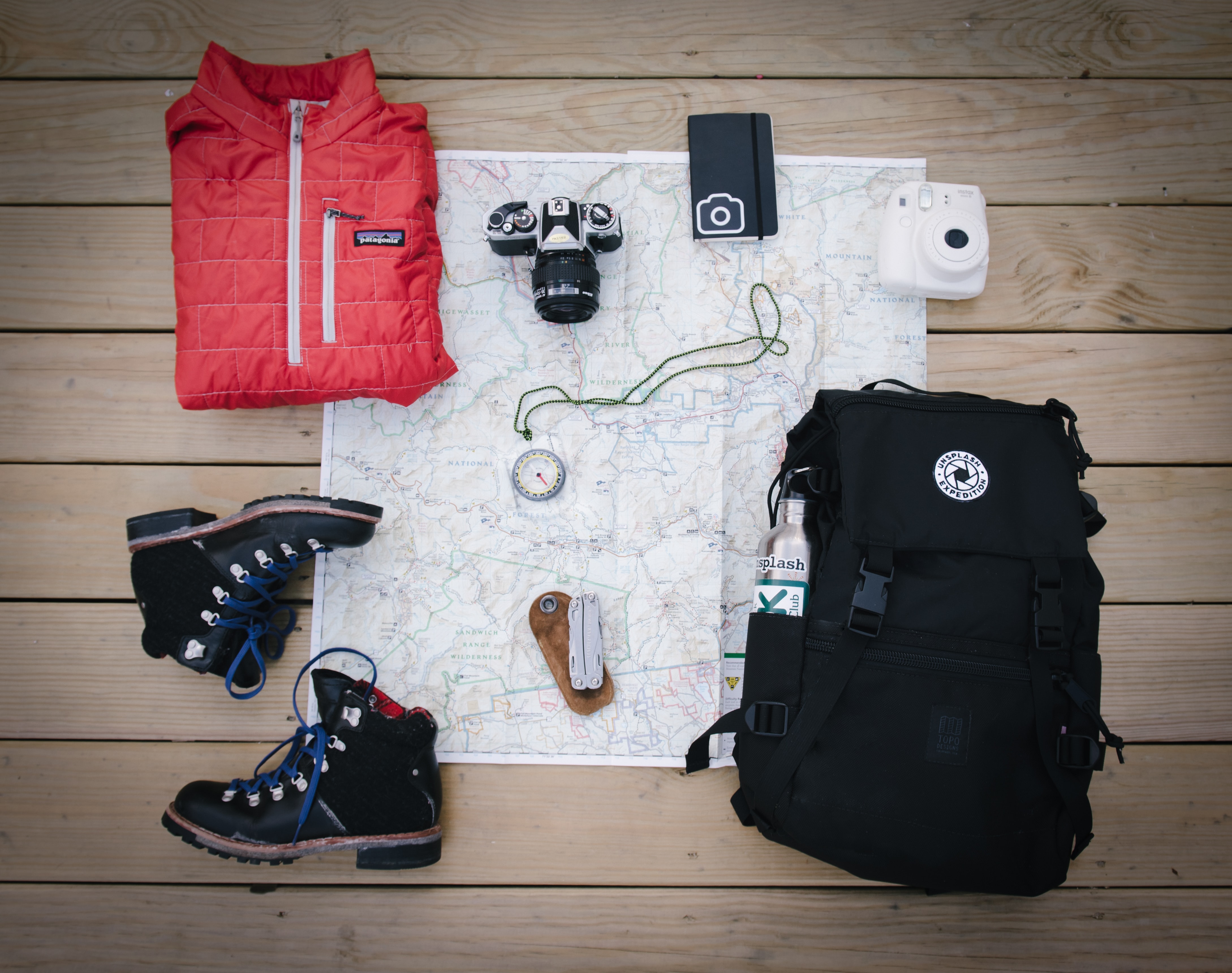 photo of camping gear